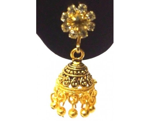 Golden Oxidized Earrings Jhumka Jhumki Ethnic Imitation Jewelry Drop Dangle EA73